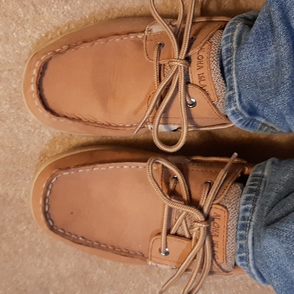 Aloha Island Tropics 7.5Men light brown upper leather shoe - Picture 5 of 7